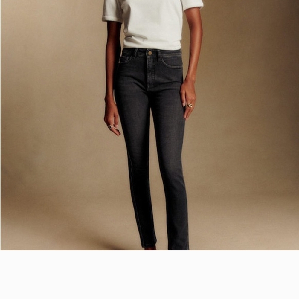Sezane Charcoal Skinny Jeans